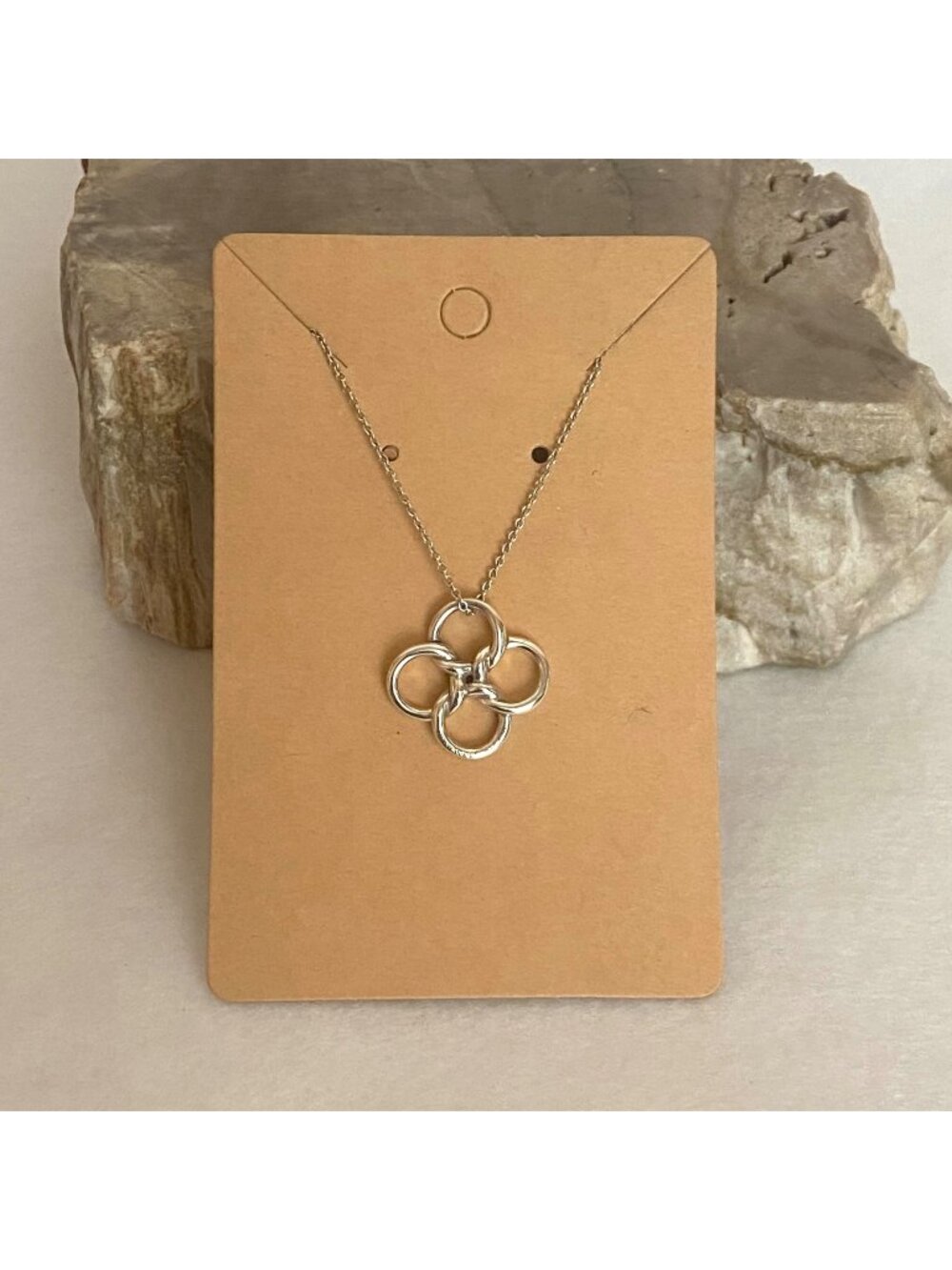 Tiffany & Co. Sterling Silver Elsa Peretti Quadrifoglio Clover Pendant Necklace